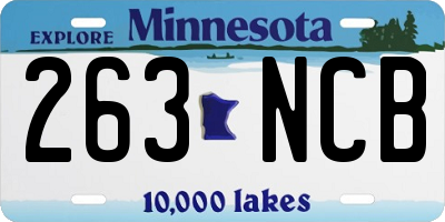 MN license plate 263NCB