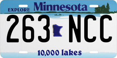 MN license plate 263NCC