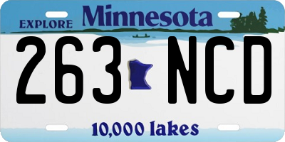 MN license plate 263NCD