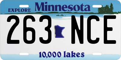 MN license plate 263NCE