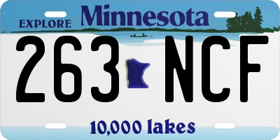MN license plate 263NCF