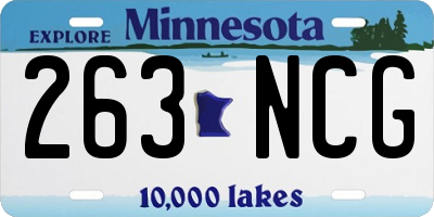 MN license plate 263NCG