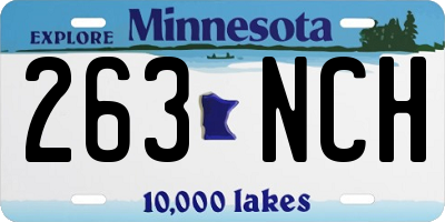 MN license plate 263NCH