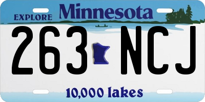 MN license plate 263NCJ