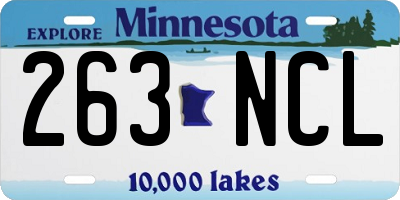 MN license plate 263NCL