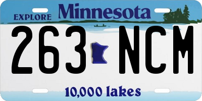 MN license plate 263NCM