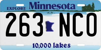 MN license plate 263NCO