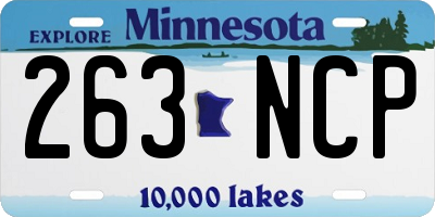 MN license plate 263NCP
