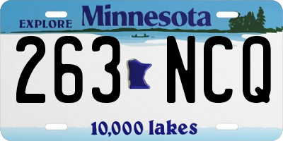 MN license plate 263NCQ