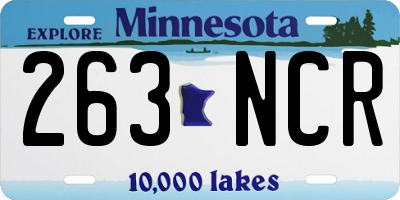 MN license plate 263NCR