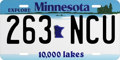 MN license plate 263NCU