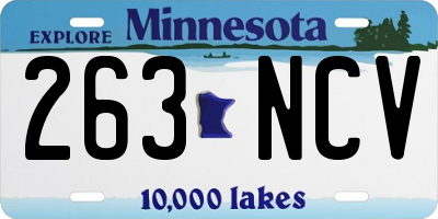 MN license plate 263NCV