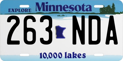 MN license plate 263NDA