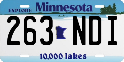 MN license plate 263NDI