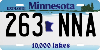 MN license plate 263NNA