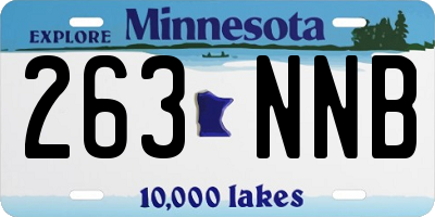 MN license plate 263NNB