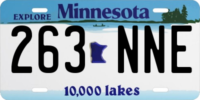 MN license plate 263NNE