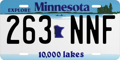 MN license plate 263NNF