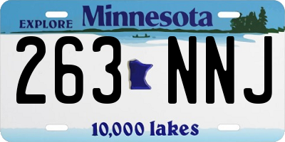 MN license plate 263NNJ