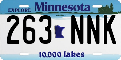 MN license plate 263NNK