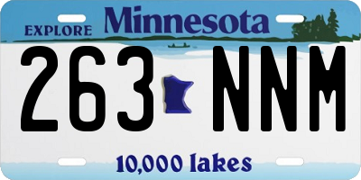 MN license plate 263NNM