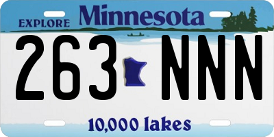 MN license plate 263NNN