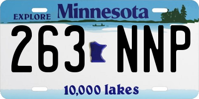 MN license plate 263NNP