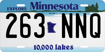MN license plate 263NNQ