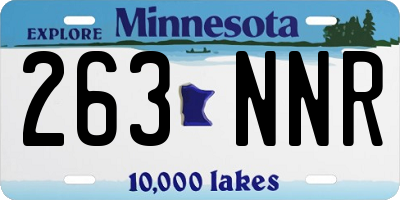 MN license plate 263NNR
