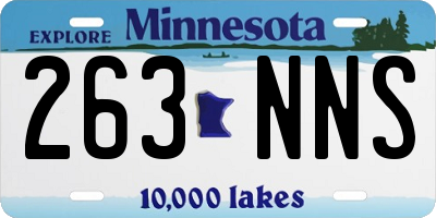 MN license plate 263NNS