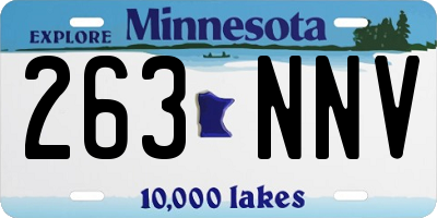 MN license plate 263NNV