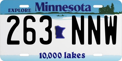 MN license plate 263NNW