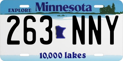 MN license plate 263NNY