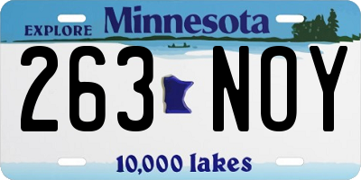 MN license plate 263NOY