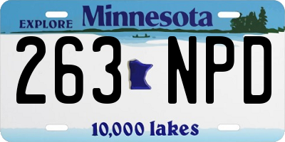 MN license plate 263NPD