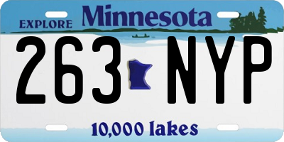 MN license plate 263NYP