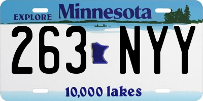 MN license plate 263NYY