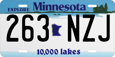MN license plate 263NZJ