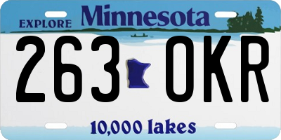 MN license plate 263OKR