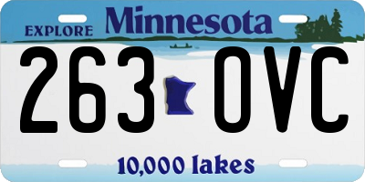 MN license plate 263OVC