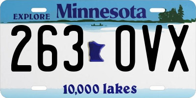 MN license plate 263OVX