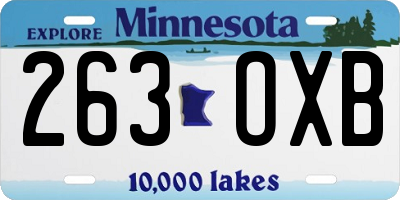 MN license plate 263OXB