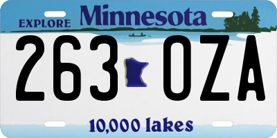 MN license plate 263OZA