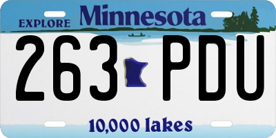MN license plate 263PDU
