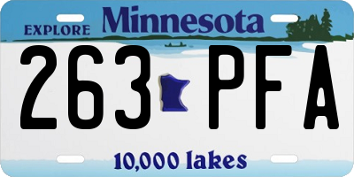 MN license plate 263PFA