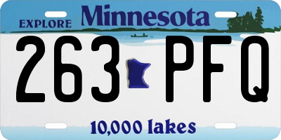 MN license plate 263PFQ