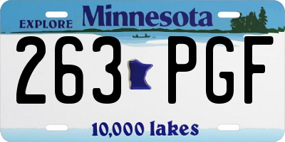 MN license plate 263PGF