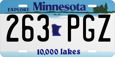 MN license plate 263PGZ