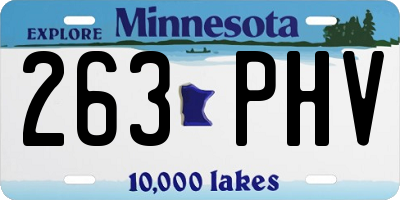 MN license plate 263PHV