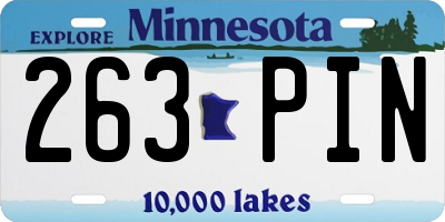 MN license plate 263PIN